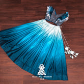 Colourful Chinnon Flared Lehenga with Sequins & Chikankari Frill Blouse β Trendsetting Lehenga-Choli for Stylish Women π